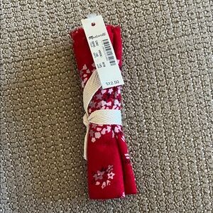 Madewell Red and White Patterned Scarf